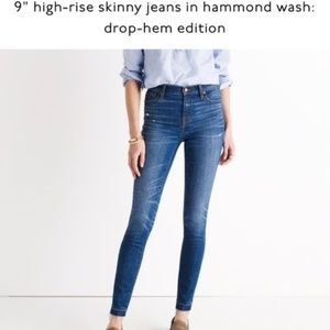 Madewell 9" High-Rise Skinny Jean with Drop-Hem